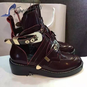 BALENCIAGA Ceinture cut-out leather ankle boots